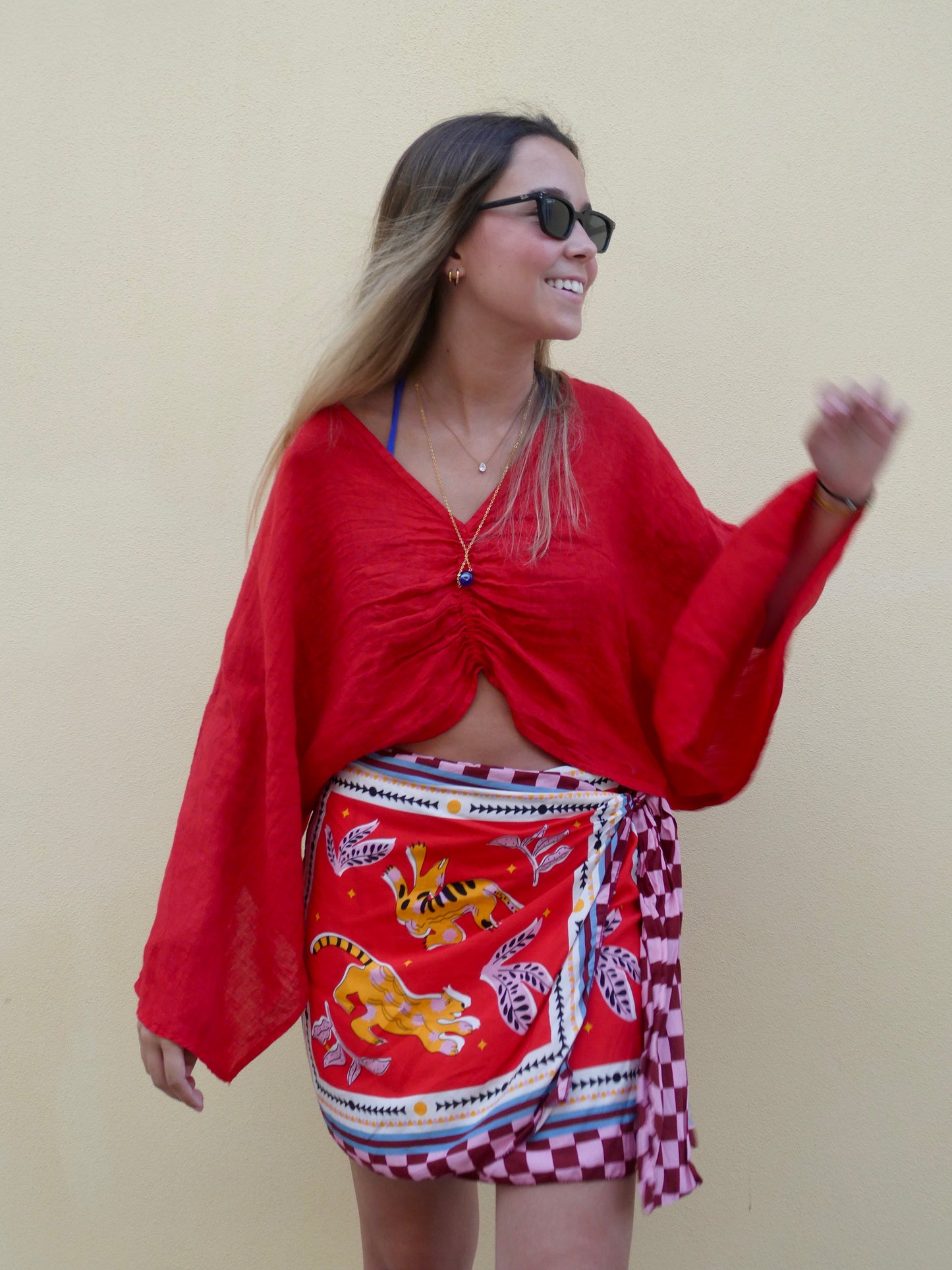 Blusa Linho Vermelha