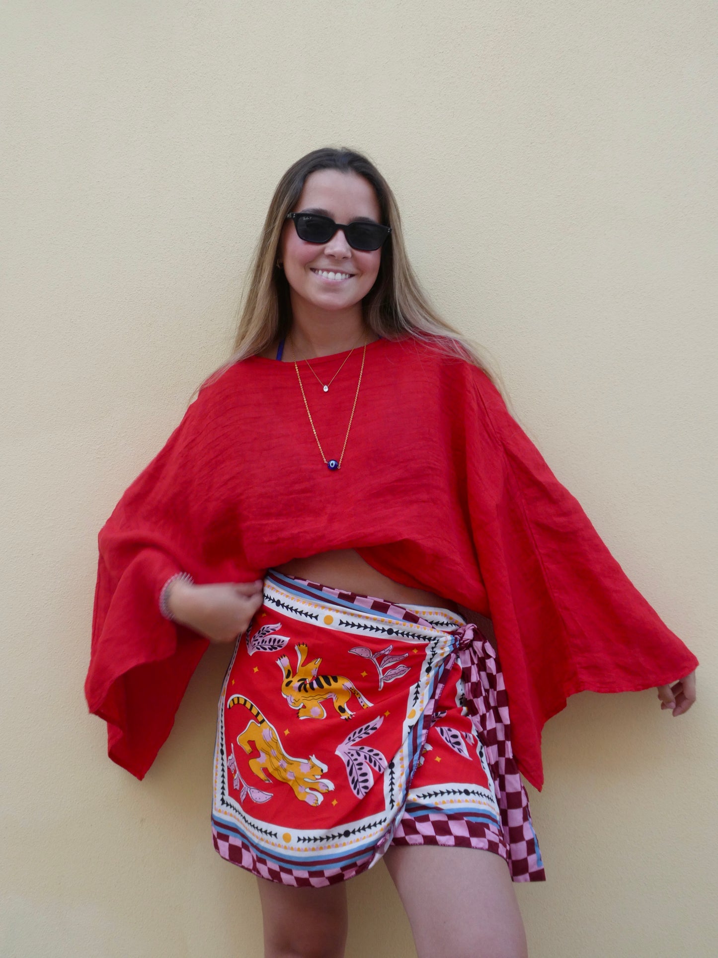 Blusa Linho Vermelha